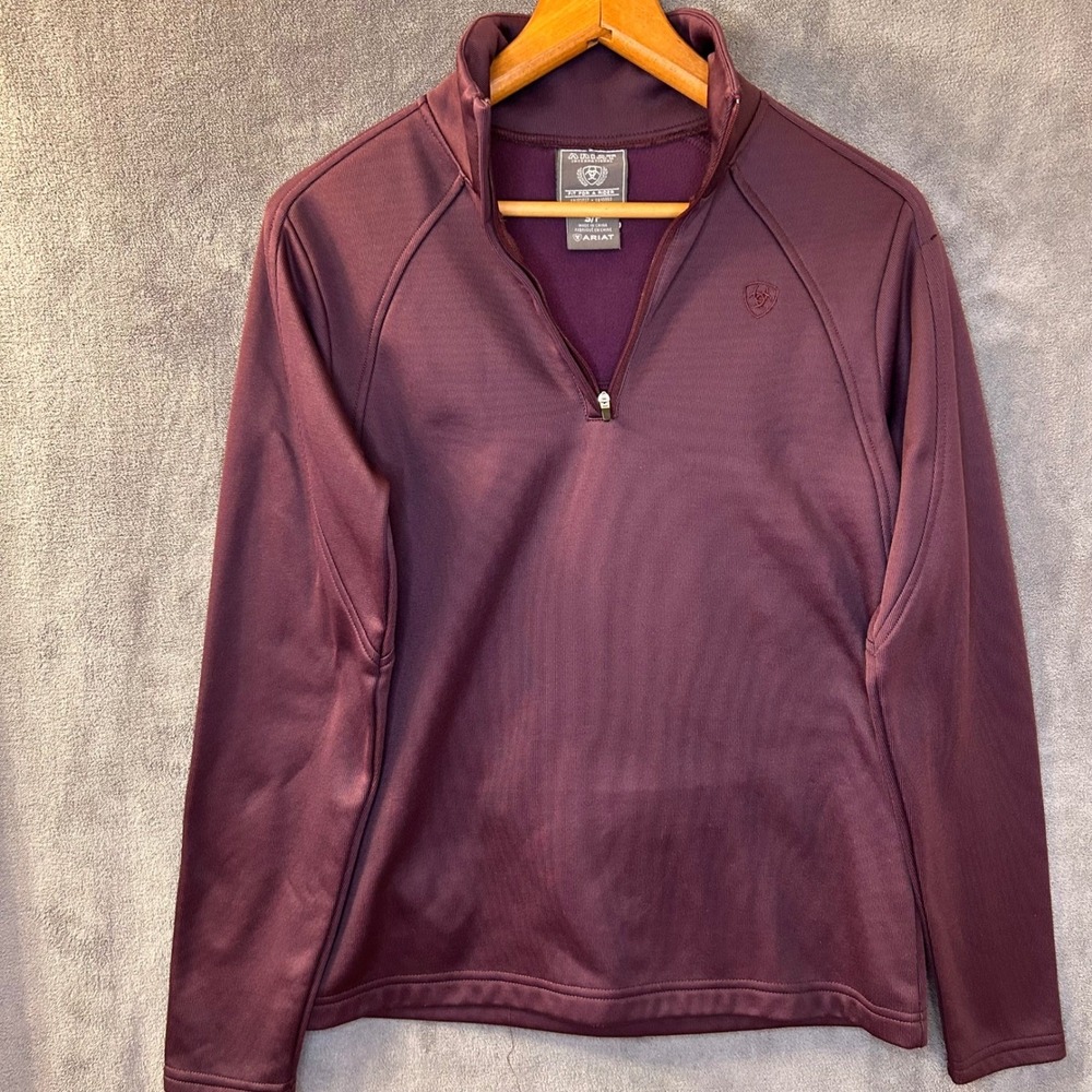 Ariat 1/4 Zip Pullover Top Women's Small Purple/Plum Equestrian Riding